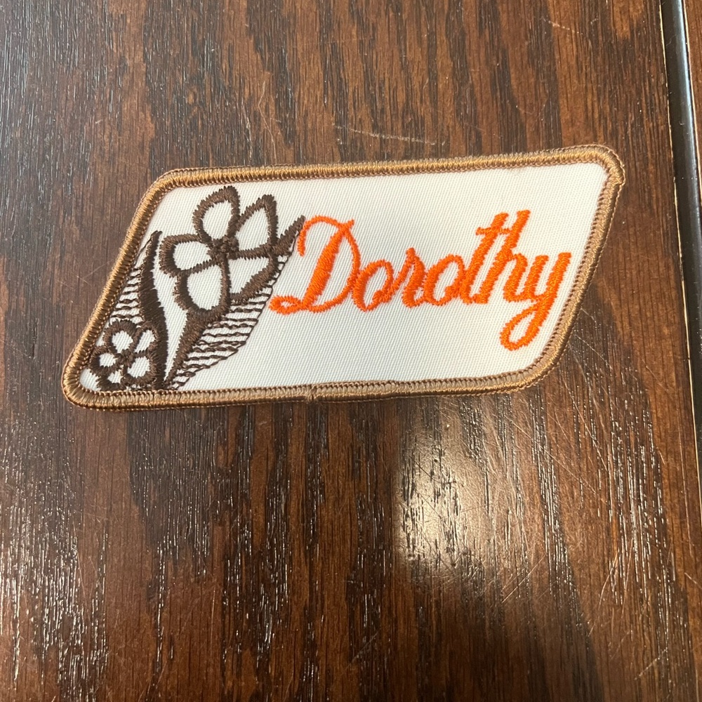 Vintage 1970’s Swiss Maid Quality Emblems Cursive Dorothy Patch